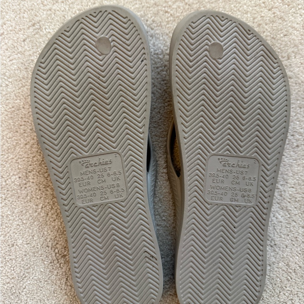 Gray Flip Flops - Picture 2 of 2